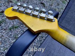 Manche de Stratocaster Fender Lic Relic vieilli Nitro 62 FAT Stratocaster Mr G's Custom - Flame