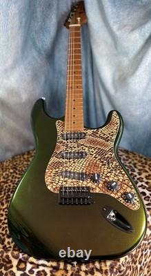Manche en érable torréfié pour Stratocaster Guitar Monkey, frettes en acier inoxydable, mécaniques Grover