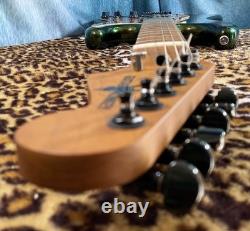 Manche en érable torréfié pour Stratocaster Guitar Monkey, frettes en acier inoxydable, mécaniques Grover