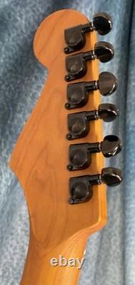 Manche en érable torréfié pour Stratocaster Guitar Monkey, frettes en acier inoxydable, mécaniques Grover