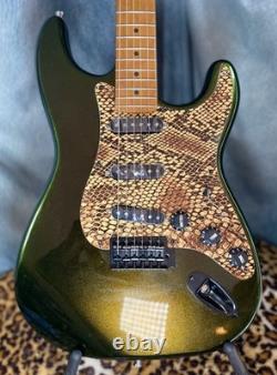 Manche en érable torréfié pour Stratocaster Guitar Monkey, frettes en acier inoxydable, mécaniques Grover