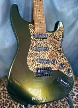 Manche en érable torréfié pour Stratocaster Guitar Monkey, frettes en acier inoxydable, mécaniques Grover