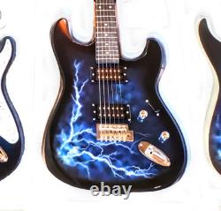 NEUF EN BOÎTE ? Guitare électrique style S + étui/sac + sangle + câble + médiators