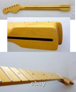 NEWithStratocaster Neck-(43mm) Largeur de sillet/ 22 JUMBO/Warmoth Sillet en os/s'adapte à Fender
