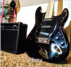 NOUVEAU DANS LA BOÎTE ? +AMP ! Guitare Électrique Style Fender Stratocaster + Étui + Sangle