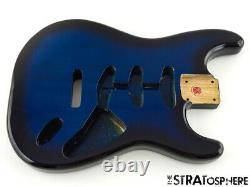 NOUVEAU corps de rechange pour Fender Stratocaster Strat, en frêne torréfié, Blueburst