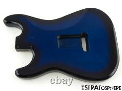 NOUVEAU corps de rechange pour Fender Stratocaster Strat, en frêne torréfié, Blueburst