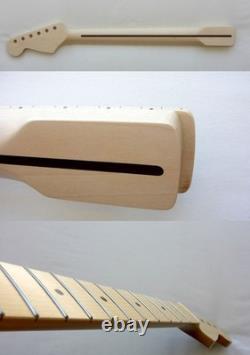 Neck Stratocaster - Largeur du sillet (43mm) / 22 frettes médium J / Sillet en os / compatible avec Fender, Warmoth