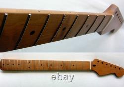 Neck de guitare Stratocaster 21 en acier inoxydable / rôti, compatible avec Warmoth, Fender STRAT