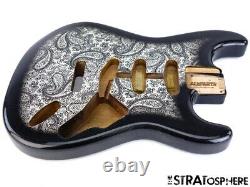 New Fender LIC Stratocaster Body Pour Fender Strat Guitar Black Paisley Sbf-bkp