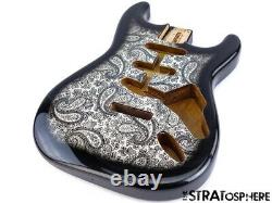 New Fender LIC Stratocaster Body Pour Fender Strat Guitar Black Paisley Sbf-bkp