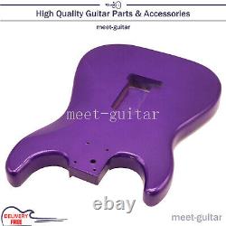 Nouveau Corps De Guitare Électrique H-s-h Pour Fender Stratocaster Remplacement Violet Poplar