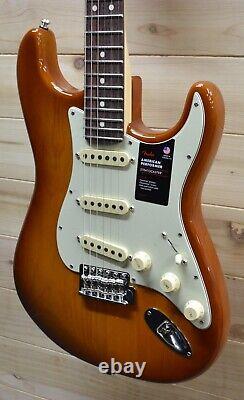 Nouveau Fender Américain Interprète Stratocaster Guitare Électrique Honey Burst Avec Gigbag