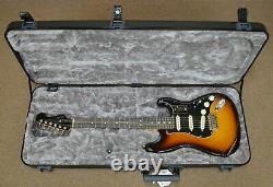 Nouveau Fender American Ultra Luxe Stratocaster Deux Tones Sunburst Avec Cas