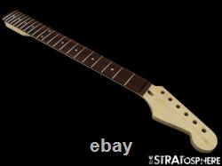 Nouveau manche de remplacement Lic WD Stratocaster Strat pour Fender, érable flammé AAA, palissandre, 22 frettes