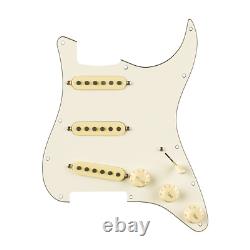 Nouveau pickguard pré-câblé Fender Eric Johnson Stratocaster Parchment 8 trous