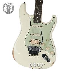 Nouvelle Fender Custom Shop 1960 Stratocaster Relic HSS Blanc Vintage Floyd Rose