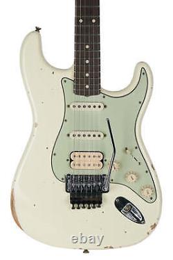 Nouvelle Fender Custom Shop 1960 Stratocaster Relic HSS Blanc Vintage Floyd Rose