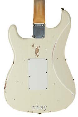 Nouvelle Fender Custom Shop 1960 Stratocaster Relic HSS Blanc Vintage Floyd Rose