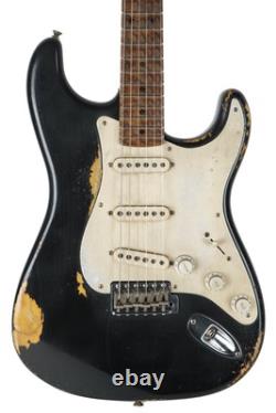 Nouvelle Fender Masterbuilt Stratocaster des années 50 Heavy Relic Noir sur Violin Burst