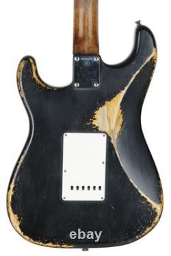 Nouvelle Fender Masterbuilt Stratocaster des années 50 Heavy Relic Noir sur Violin Burst