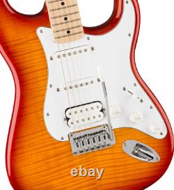 Nouvelle guitare Fender Affinity Stratocaster FMT HSS, touche en érable, Sunburst Sienna
