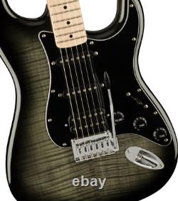 Nouvelle guitare électrique Fender Affinity Stratocaster FMT HSS, manche en érable, finition noire dégradée