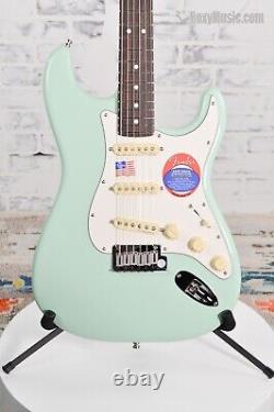 Nouvelle guitare électrique Fender Jeff Beck Signature Stratocaster Surf Green avec étui