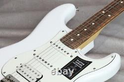 Nouvelle guitare électrique Fender Player Series Stratocaster HSS en blanc polaire avec touche en pau ferro