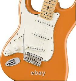 Nouvelle guitare électrique Fender Player Stratocaster LH MN Capri Orange du Japon