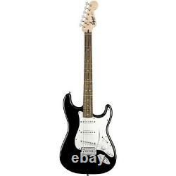 Pack De Guitare Électrique Squier Stratocaster Avec Fender Frontman 10g Amp Noir