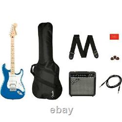 Pack De Guitare Squier Affinity Stratocaster Hss Avec Frontman 15g Amp Lake Placid Blue