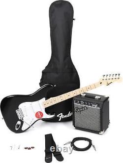 Pack Squier Sonic Series Stratocaster Noir