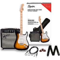Pack de guitare Squier Sonic Stratocaster avec ampli Fender Frontman 10G Sunburst