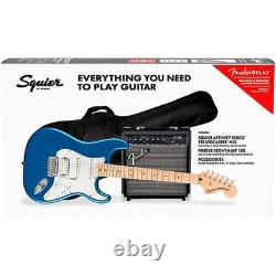 Pack guitare Squier Affinity Stratocaster HSS avec ampli Frontman 15G – Bleu Lake Placid
