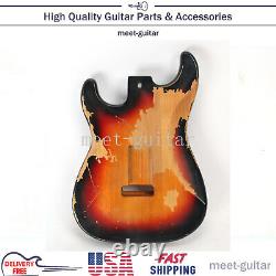 Pour Fender Stratocaster Corps De Guitare Électrique Remplacer Vintage Sunburst Relic USA