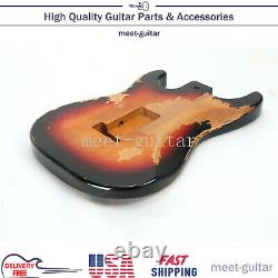 Pour Fender Stratocaster Corps De Guitare Électrique Remplacer Vintage Sunburst Relic USA