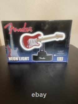 Rare Fender Stratocaster Mini Échelle Lumière Néon Nib À Voir Absolument