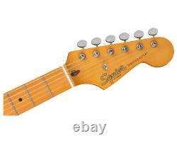 Squier 40ème anniversaire Stratocaster Satin Wide 2-Tone Sunburst avec touche en érable