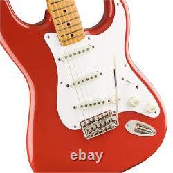 Squier Classic Vibe'50s Stratocaster, Touche en érable, Rouge Fiesta BOÎTE OUVERTE