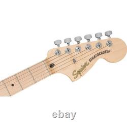 Squier FSR Affinity Stratocaster HSS, Touche en érable, Plaque de protection noire, Noir