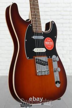 Squier Paranormal Custom Nashville Stratocaster Guitare Électrique en Chocolat