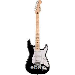 Squier Sonic Stratocaster Tableau de bord en érable Guitare électrique noire