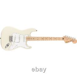 Squier par Fender Affinity Series Stratocaster, touche en érable, Blanc olympique