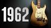Ultra Rare Slab Board 1962 Fender Strat En Shoreline Gold Avec Aaron Hiebert