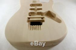 Unfinished Basswood Vert Meanie Body- Convient Fender (tm) Strat Stratocaster Cous