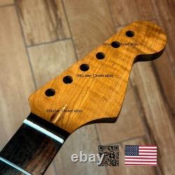 VENTE Manche Stratocaster en érable flamme rôti et palissandre, s'adapte au corps Fender 2SME
