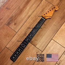 VENTE Manche Stratocaster en érable flamme rôti et palissandre, s'adapte au corps Fender 2SME