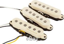 Véritable Fender Vintage Noiseless Stratocaster Guitare Micros Set Blanc Aged