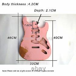 Vintage Pink Electric Guitar Body Sss Pour Relique De Remplacement Stratocaster Fender